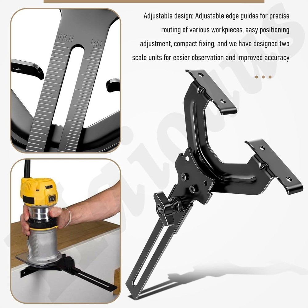 Edge Guide for Fixed Base Compact Router, Compatible With DEWALT Router, PORT...