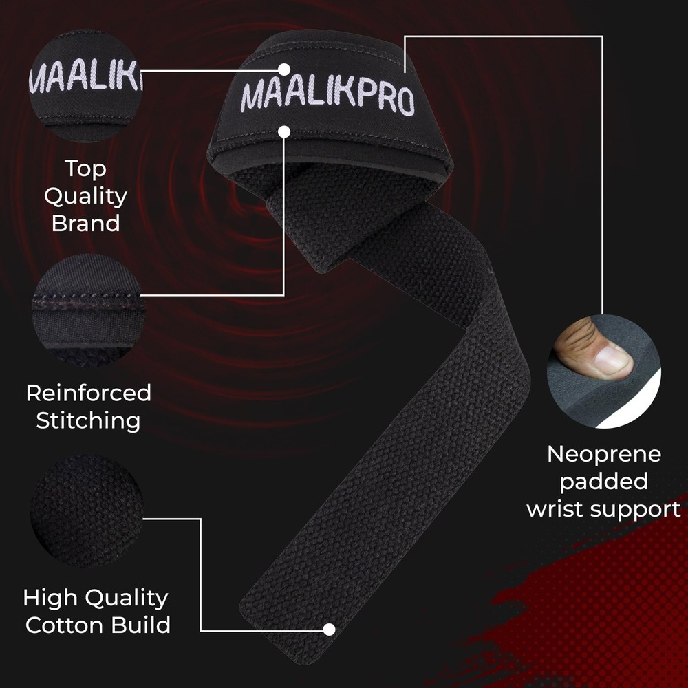 Weight Lifting Straps | Wrist Lifting Strap Black