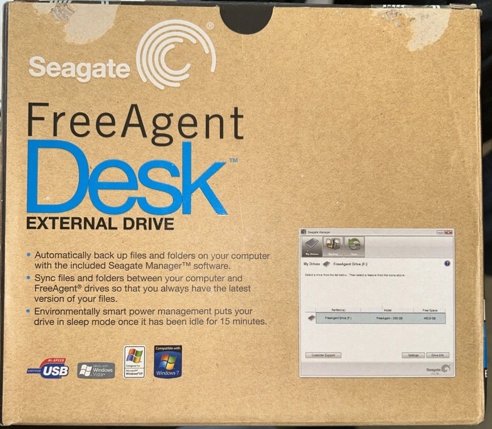 Seagate FreeAgent Desk External Hard Drive 1.5TB Silver