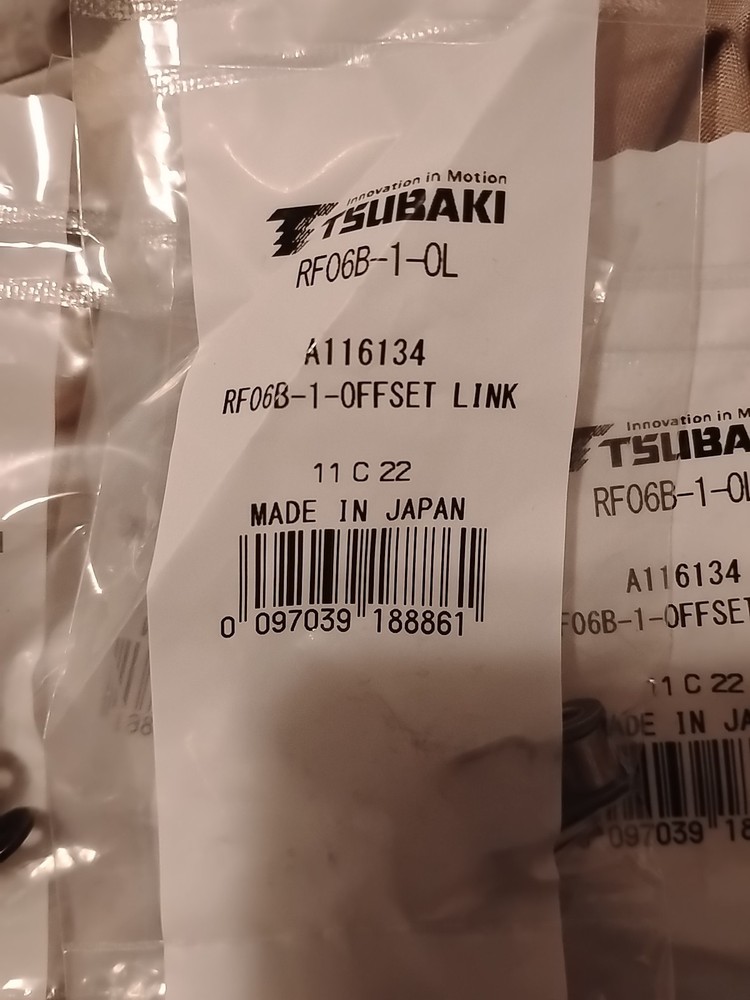 Tsubaki Rf06b-1-0l Offset Link 5 For $50 !!!