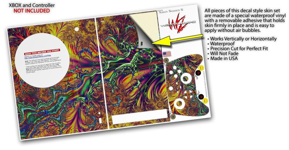 Skins XBOX Series S Console Controller Fire And Water