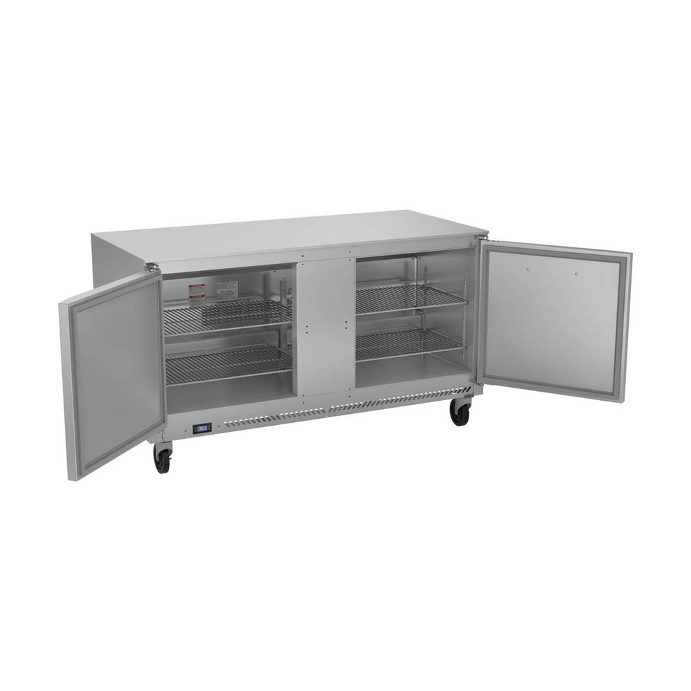 Victory VUR60HC 60" 2-Section Undercounter Refrigerator w/ 2 Solid Doors, 14....