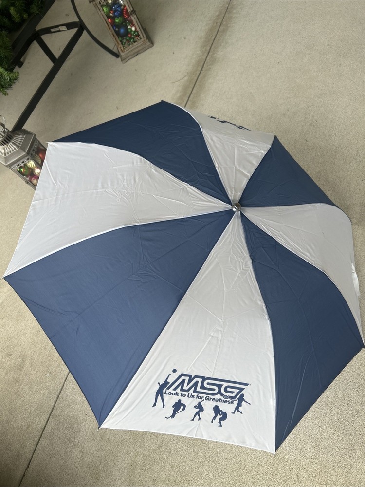 New York Yankees 36 In 2 Tone Automatic Folding Umbrella Navy/White