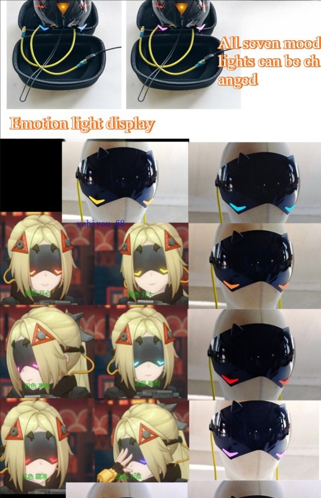 Zenless Zone Zero Trigger Half-face Mask Eye Patch Cosplay Performance Luminous