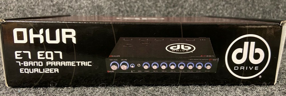 DB DRIVE OKUR E7 EQ7 7-BAND PARAMETRIC EQUALIZER 3 RCA OUTPUTS FRONT/REAR/SUB