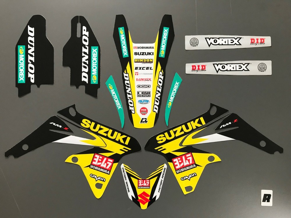 SUZUKI RMZ 450 2008 - 2017 Super durable MX Graphics set Decals kit Decallab