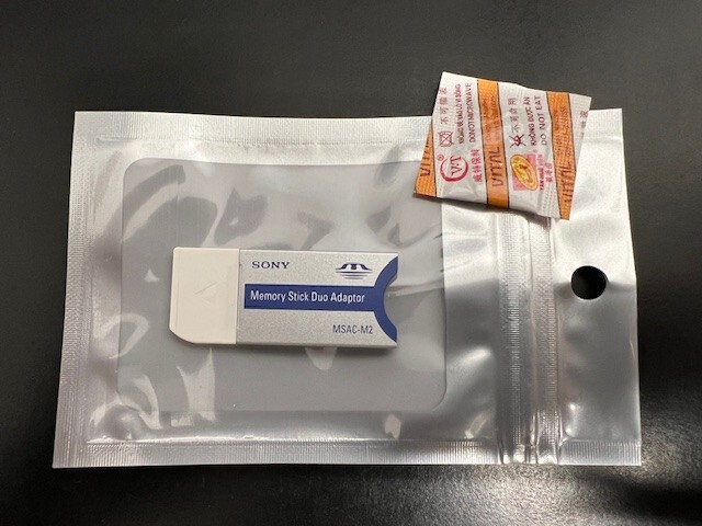 SONY Memory Stick Pro Duo Adaptor MSAC-M2. Made in Japan.