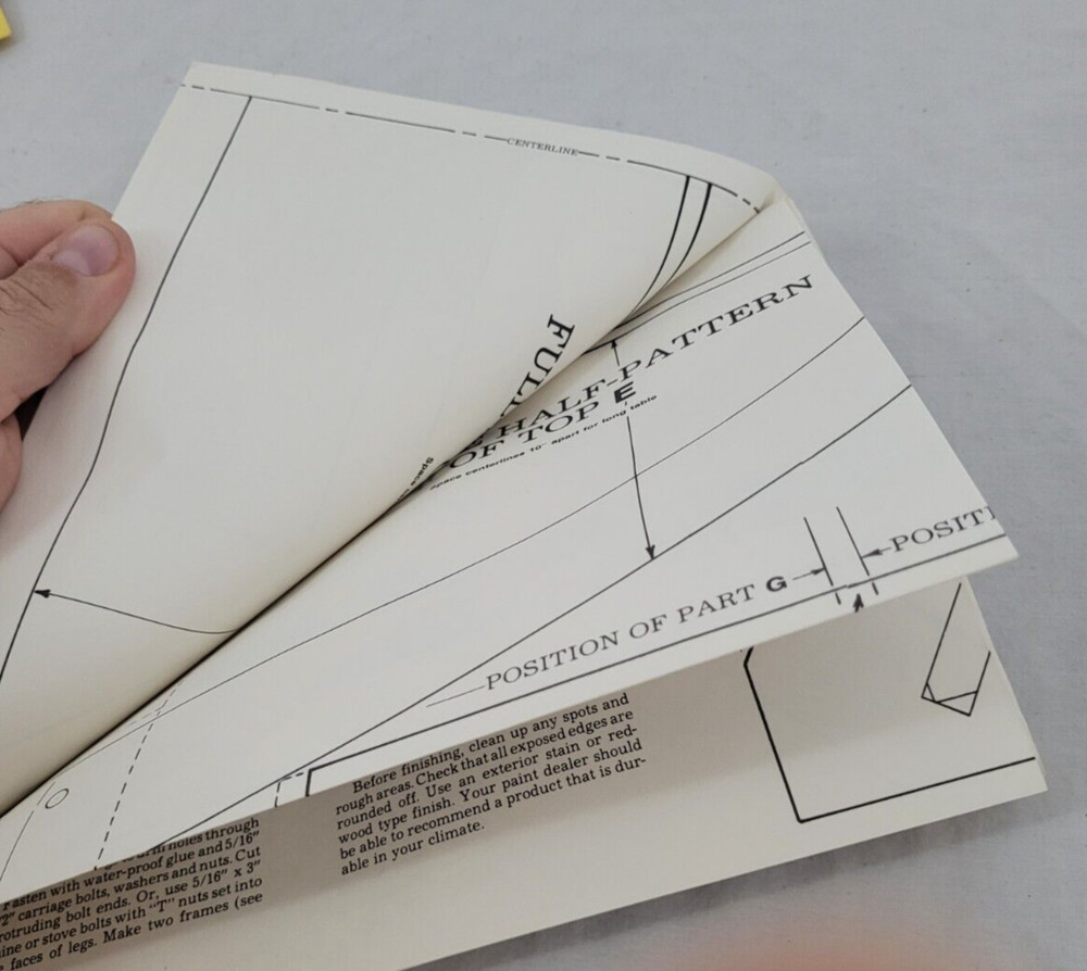 Craft Patterns ~ Oval Picnic Table &Benches ~ #1660 ~ Neely Hall