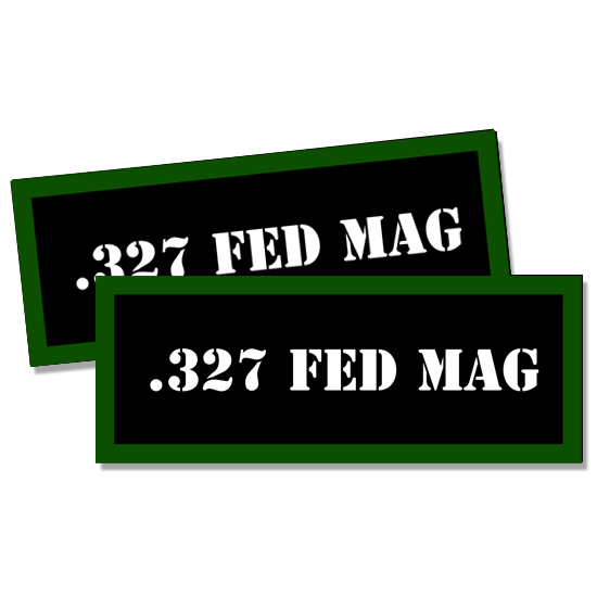 327 FED MAG Ammo Can Labels Ammunition Case stickers decals 2 pack 3"x1.15"