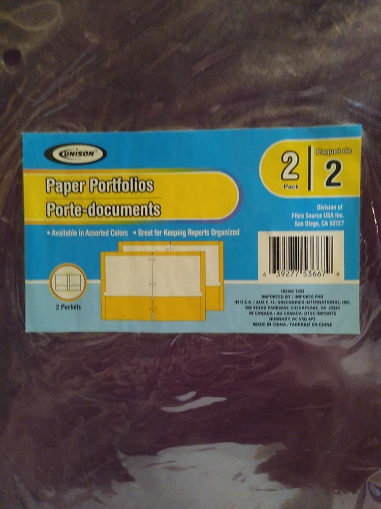 unison paper portfolios - 2 pack