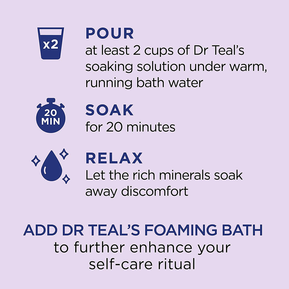 Epsom Salt Soaking Solution, Soothe & Sleep, Lavender, 3lbs