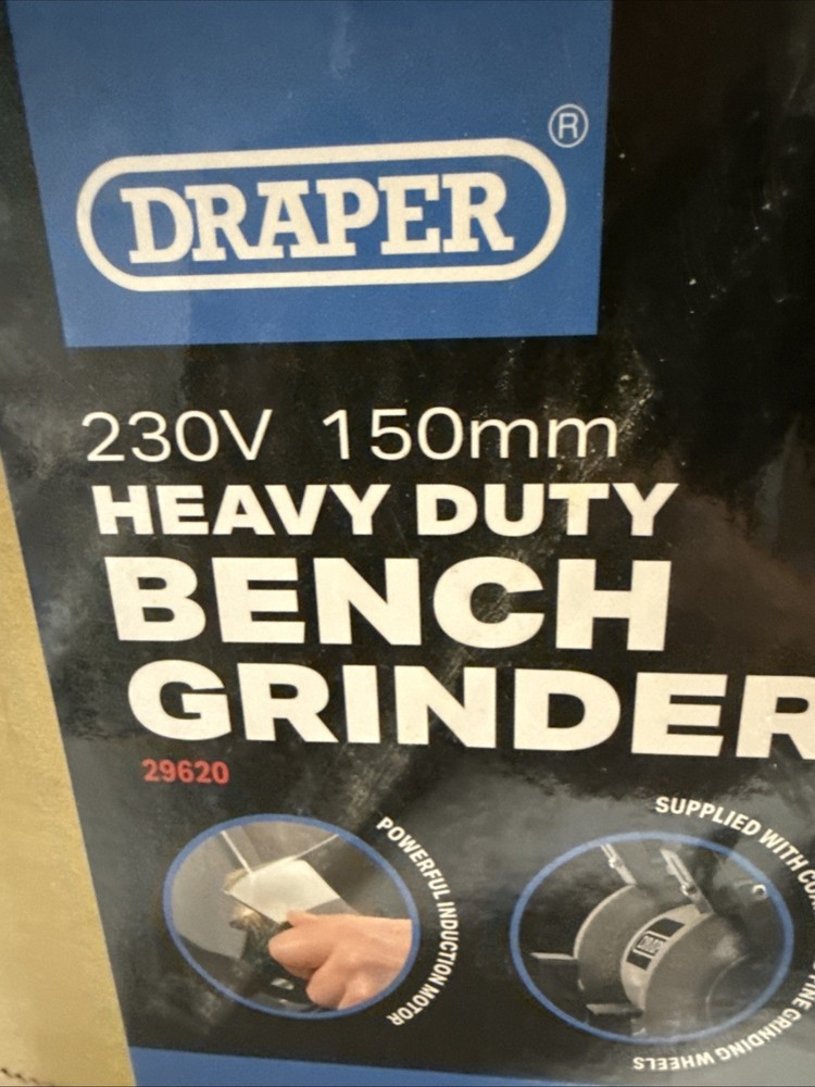 Draper 230V Heavy Duty Bench Grinder, 150mm, 370W
