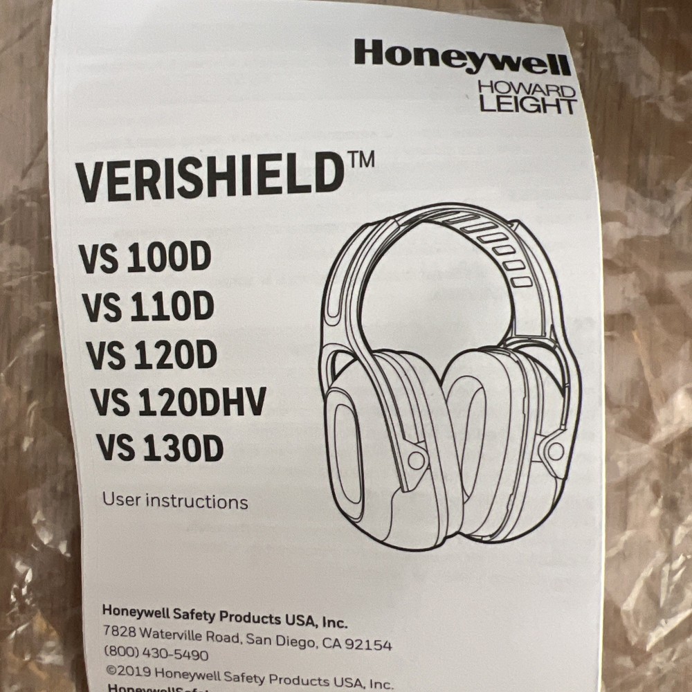 Honeywell VS130D VeriShield Dielectric Earmuff