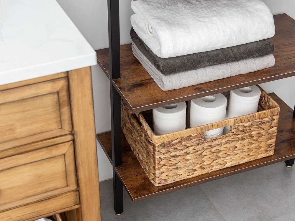 Large Rectangular Wicker Basket, Water Hyacinth Storage Basket