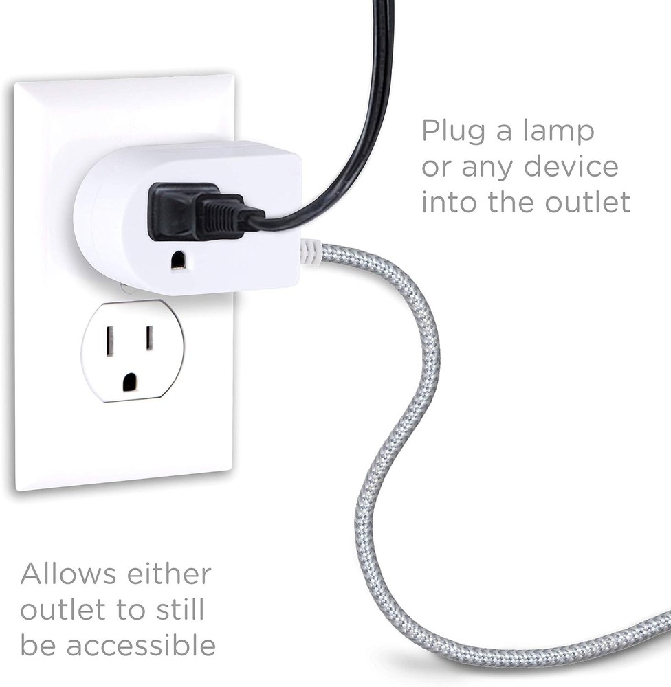 Cordinate 6Ft Tabletop Switch With Fabric Cord For Lamps And Electronics