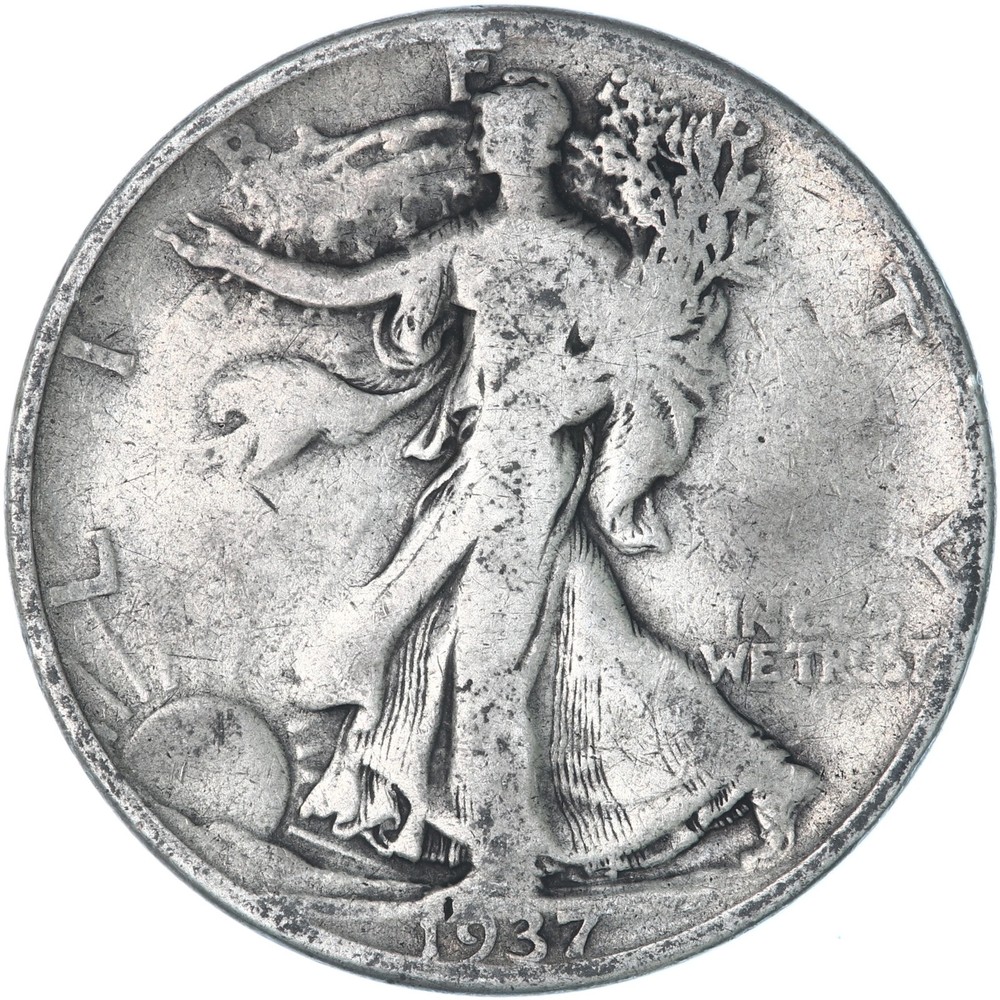 1937 D Walking Liberty Half Dollar Good 90% Silver