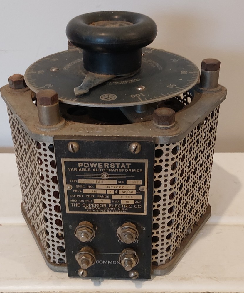 Superior Electric PowerStat Variable Auto Transformer Model 1126