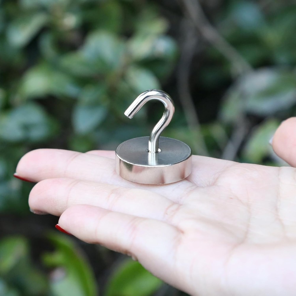 Neosmuk Magnetic Hooks, Cruise Ship Essentials, 80lb Silver