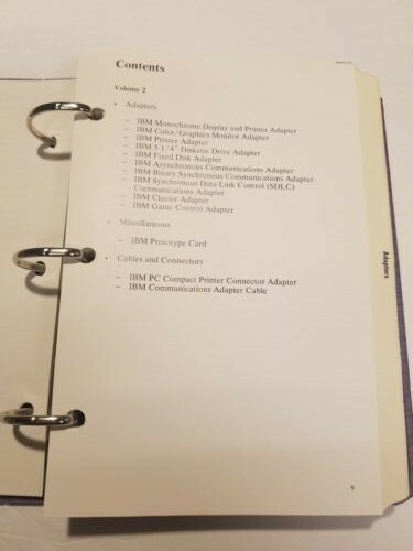 VINTAGE IBM TECHNICAL REFERENCE OPTIONS AND ADAPTERS 2 BOOK SET