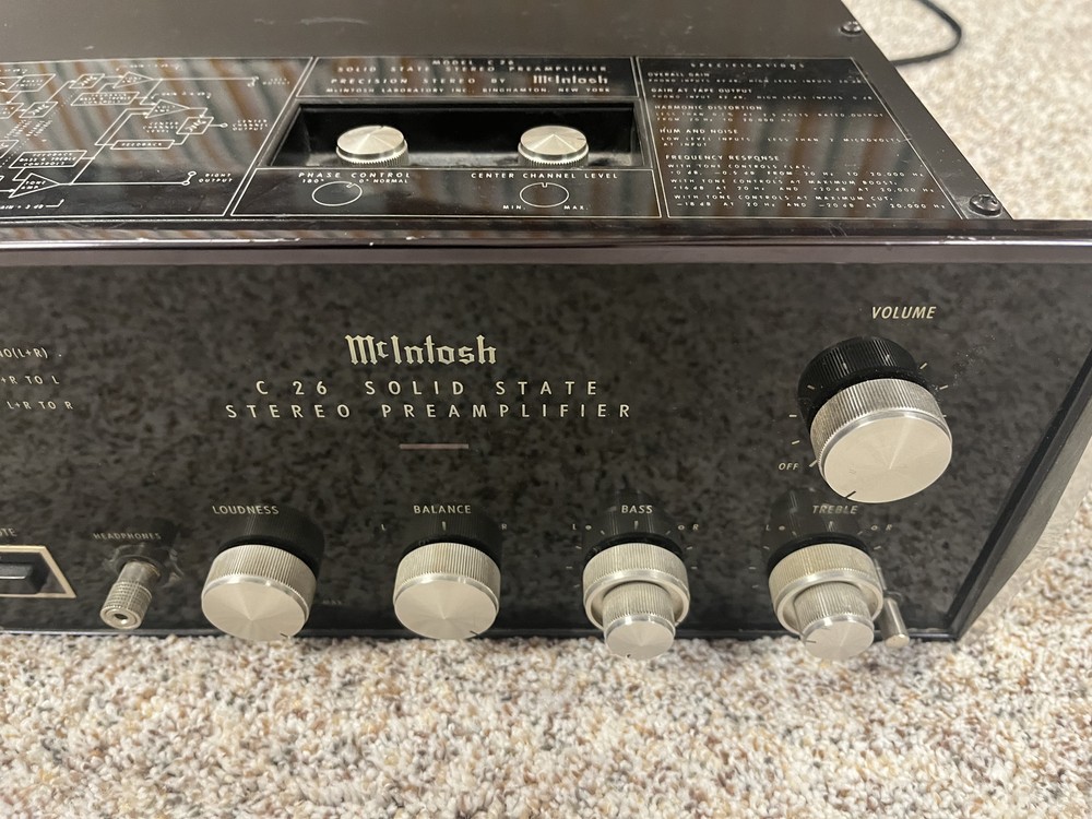 McIntosh c26 Solid State Preamplifier