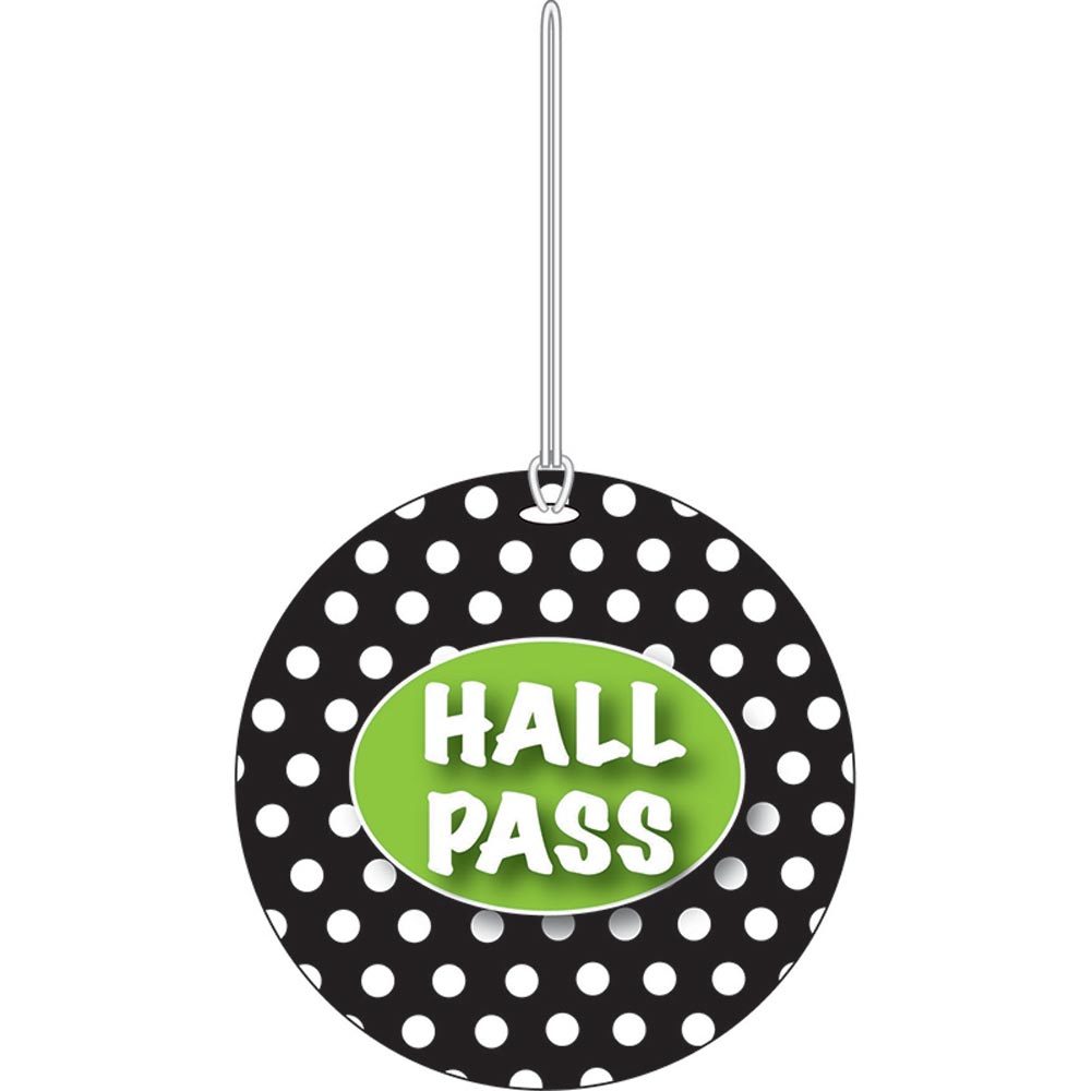B W Dots Hall Pass  ASH10319