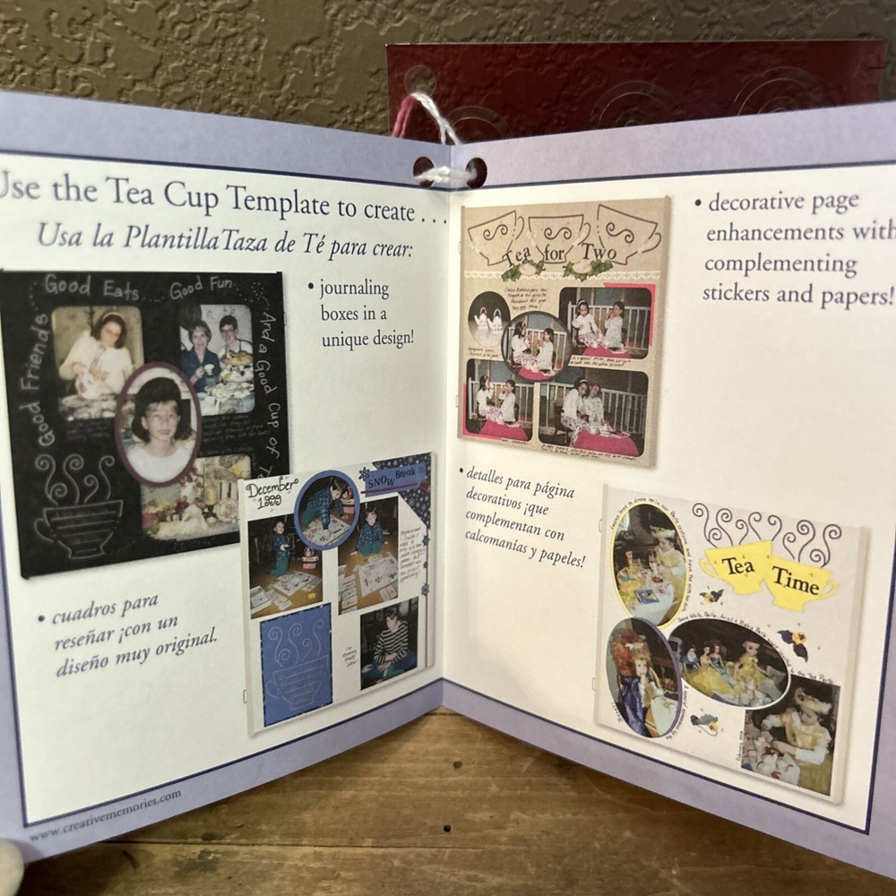 New Creative Memories Scrapbooking Tea Cup Template 2003 Exclusive Gift