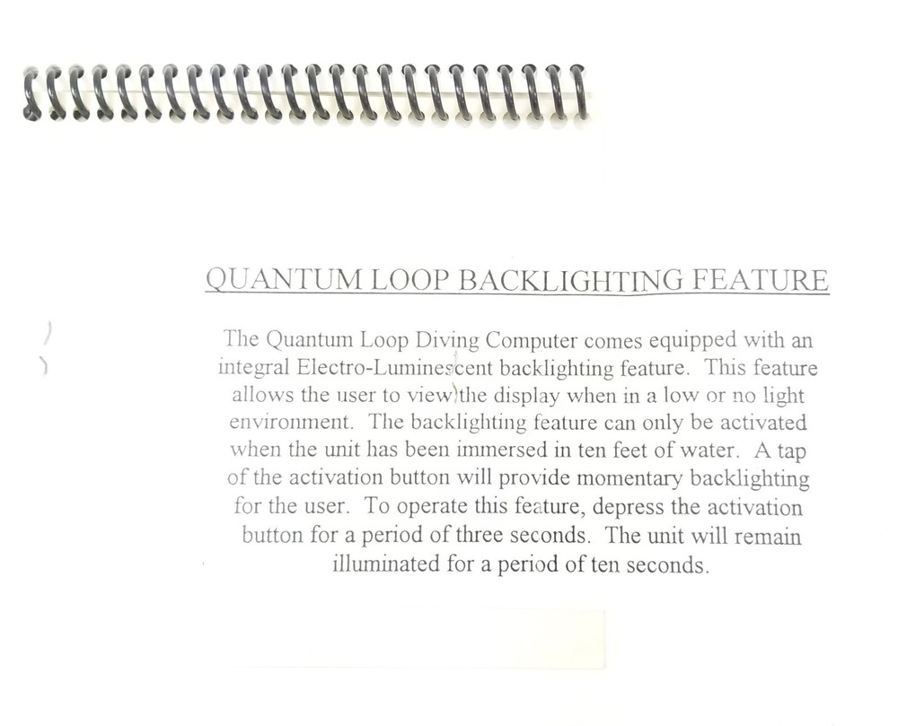 DACOR Quantum Loop Digital Depth Gauge Diving Computer Puck Module Bottom Timer