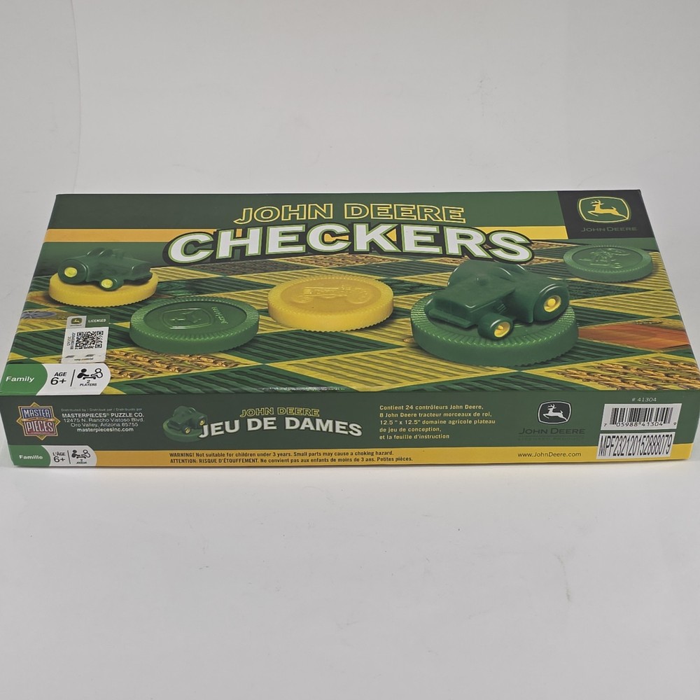 John Deere Tactors Checkers By Masterpieces Puzzle Co Complete