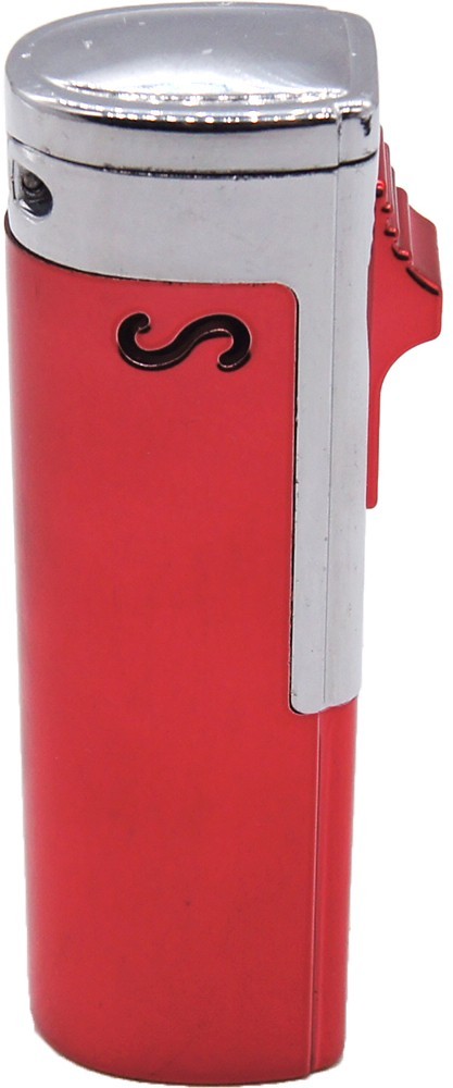 Quad Jet Flame Refillable Torch Lighter Windproof Plastic UV Coating Metal Look