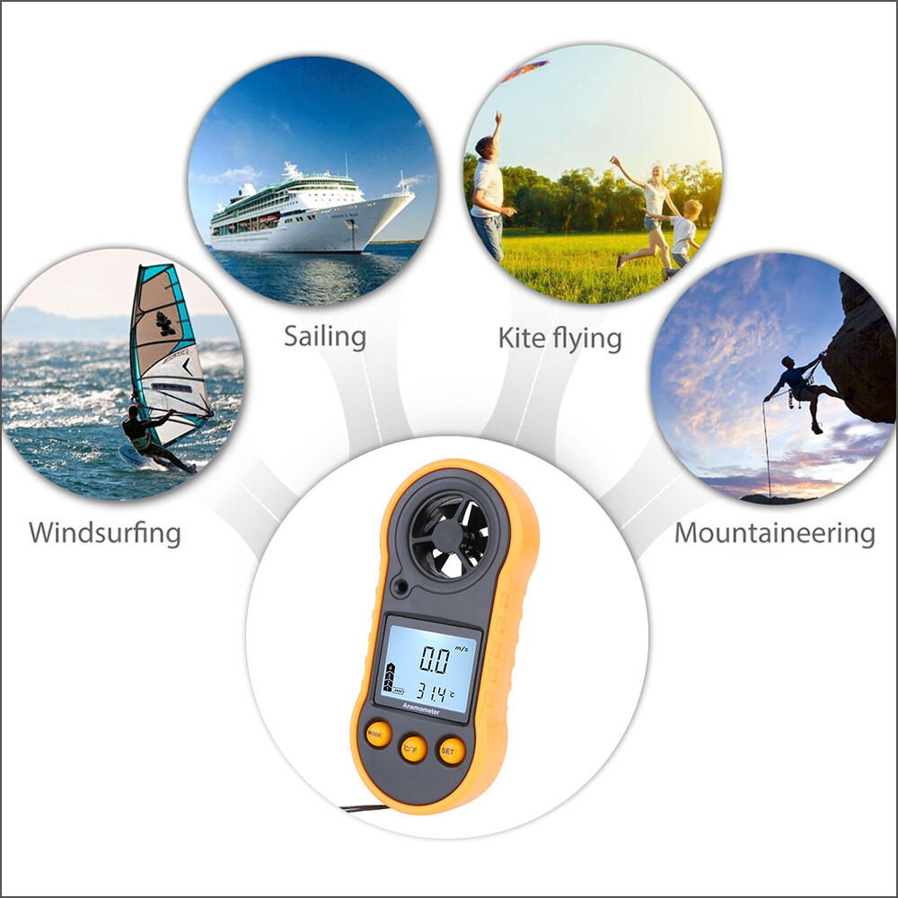 RZ818 Anemometer Wind speed Handheld Digital Wind Speed Meter Sensor Wind Speed