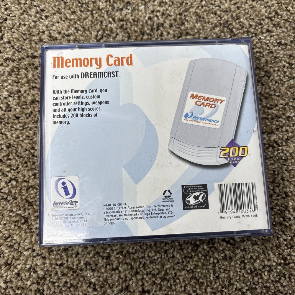 Sega Dreamcast Blue Memory Card Lot Tested With Case