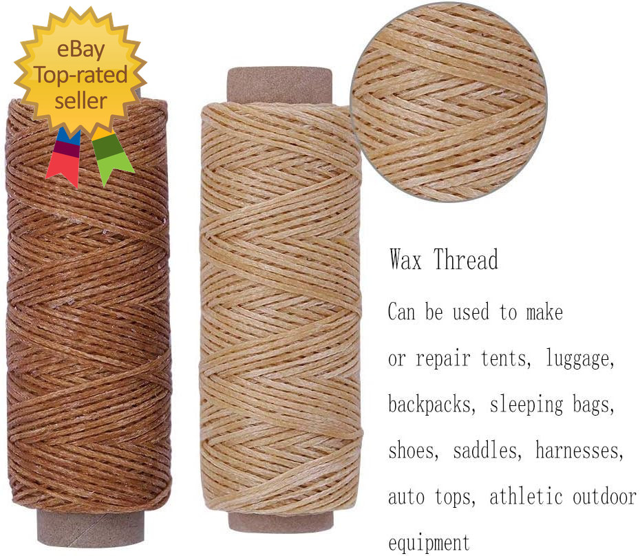 660 Yards Leather Sewing Waxed Thread - 150D 55Yards per Spool Stitching Thread
