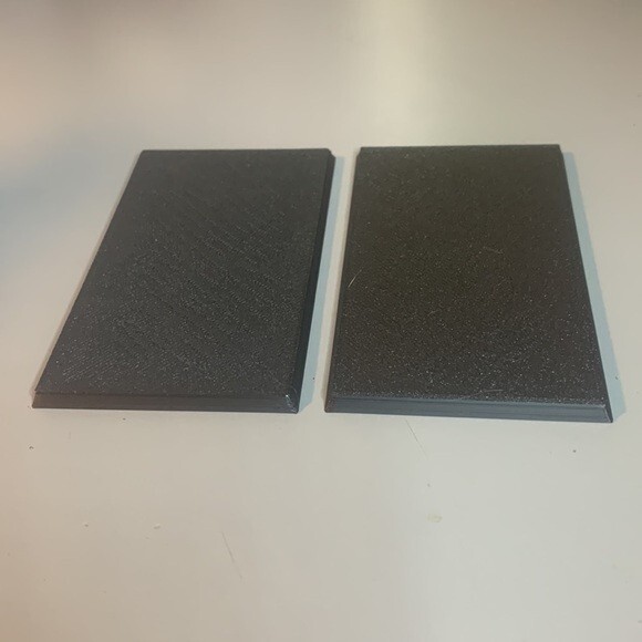Pack of 2 60mm x 100mm Rectangle Solid Top Warhammer Wargames Bases