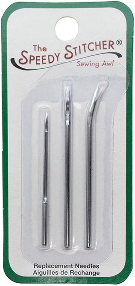 Speedy Stitcher(R) Replacement Needles 3/Pkg-Stainless Steel