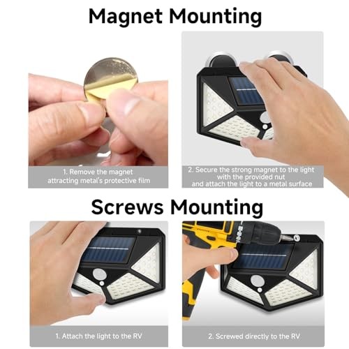 Magnetic RV Light Solar Light with Super Strong Magnet – Motion Sensor Lights
