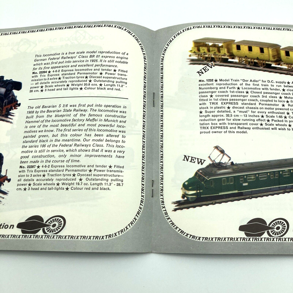 Trix Model Train Railroad Catalog 1960's Includes Pricelist
