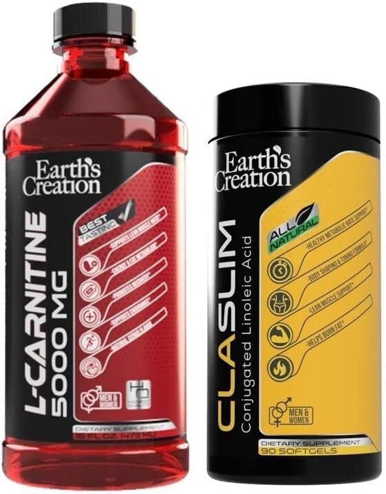 Earth's Creation Liquid Carnitine 5000 With CLA Bundle