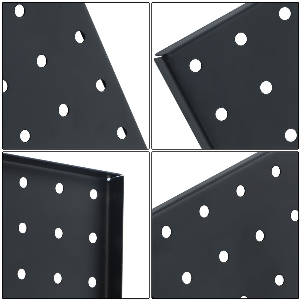 4 Pack Metal Pegboards Peg Boards Wall Organizer Panel Storage Hanger Tool Black