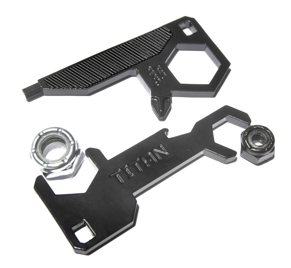 Titan Skateboard Tool Black - Standard Version with 7 tools