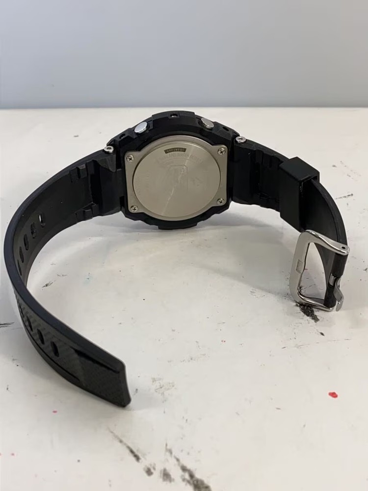 CASIO Solar Wristwatch G SHOCK Digital Analog Rubber Black