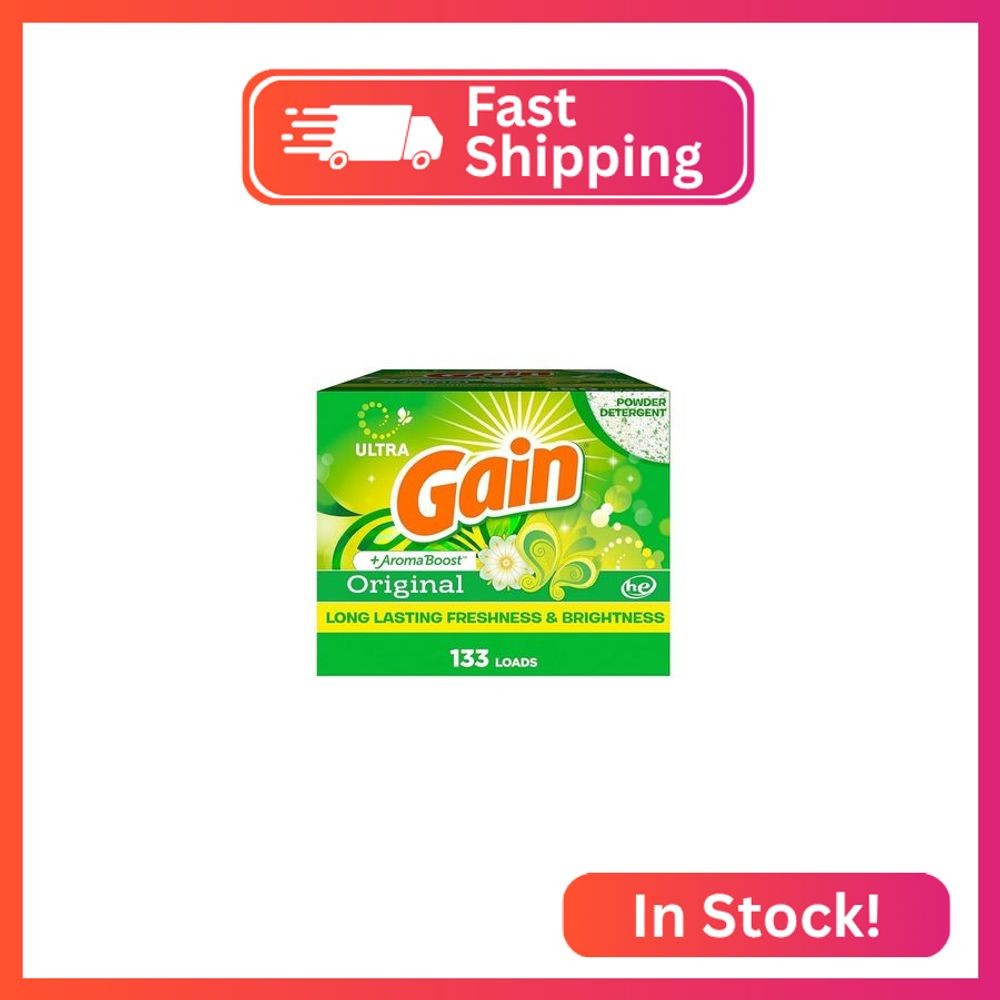 Gain Powder Laundry Detergent, Original Scent, 133 Loads, 123 OZ