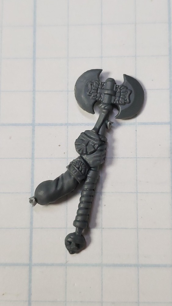 Warhammer Old World Dwarf Bits Warriors Champion Raised Two Handed Great Axe