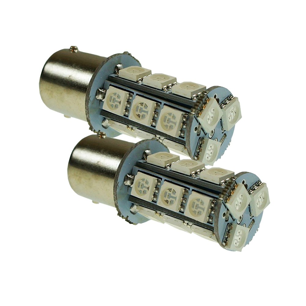 Replacement 1156 18 Yellow LED Tail, Brake , Indicator Light Bulb x2