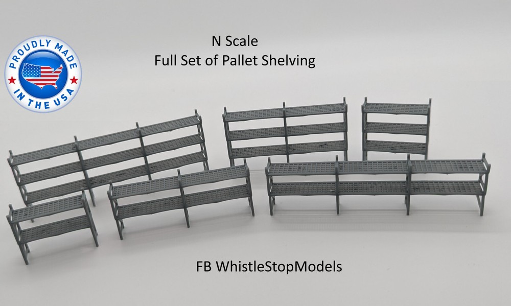N Scale Pallet Shelving N1033