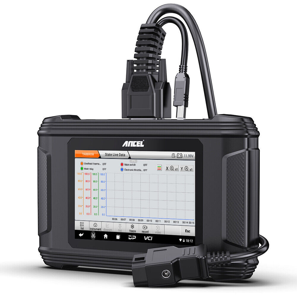 ANCEL MR500 For Suzuki Marine OBD2 Scanner Diagnostic Tool Read Engine Hours