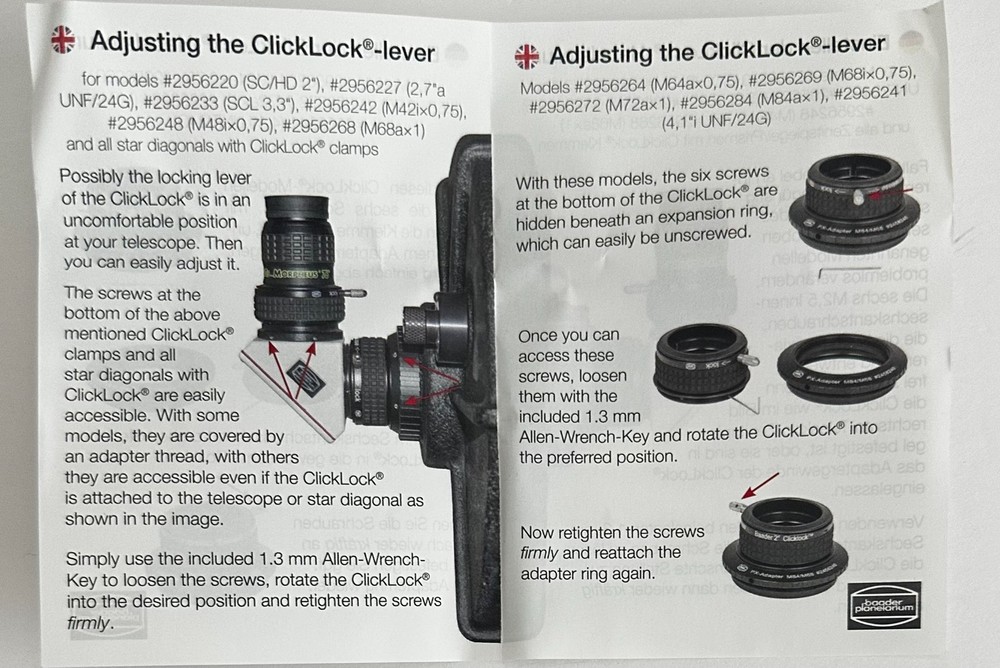 Baader 2" Clicklock SC-Clamp #2956220 BAD-CLSC-2
