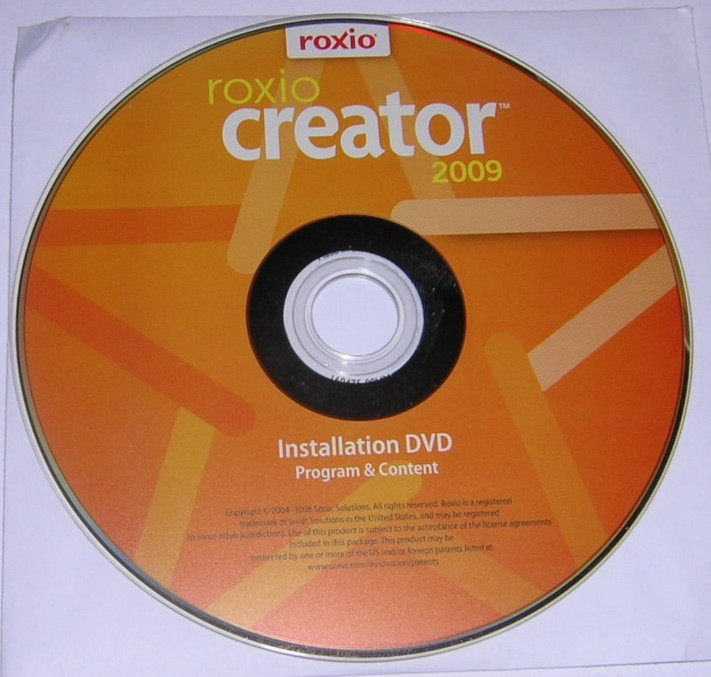 Roxio Creator 2009 CD Burning Software Install DVD-ROM with CD Key