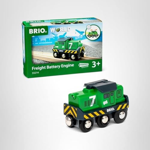 BRIO World Freight Battery Engine - Battery-Operated Toy Train Small, Green