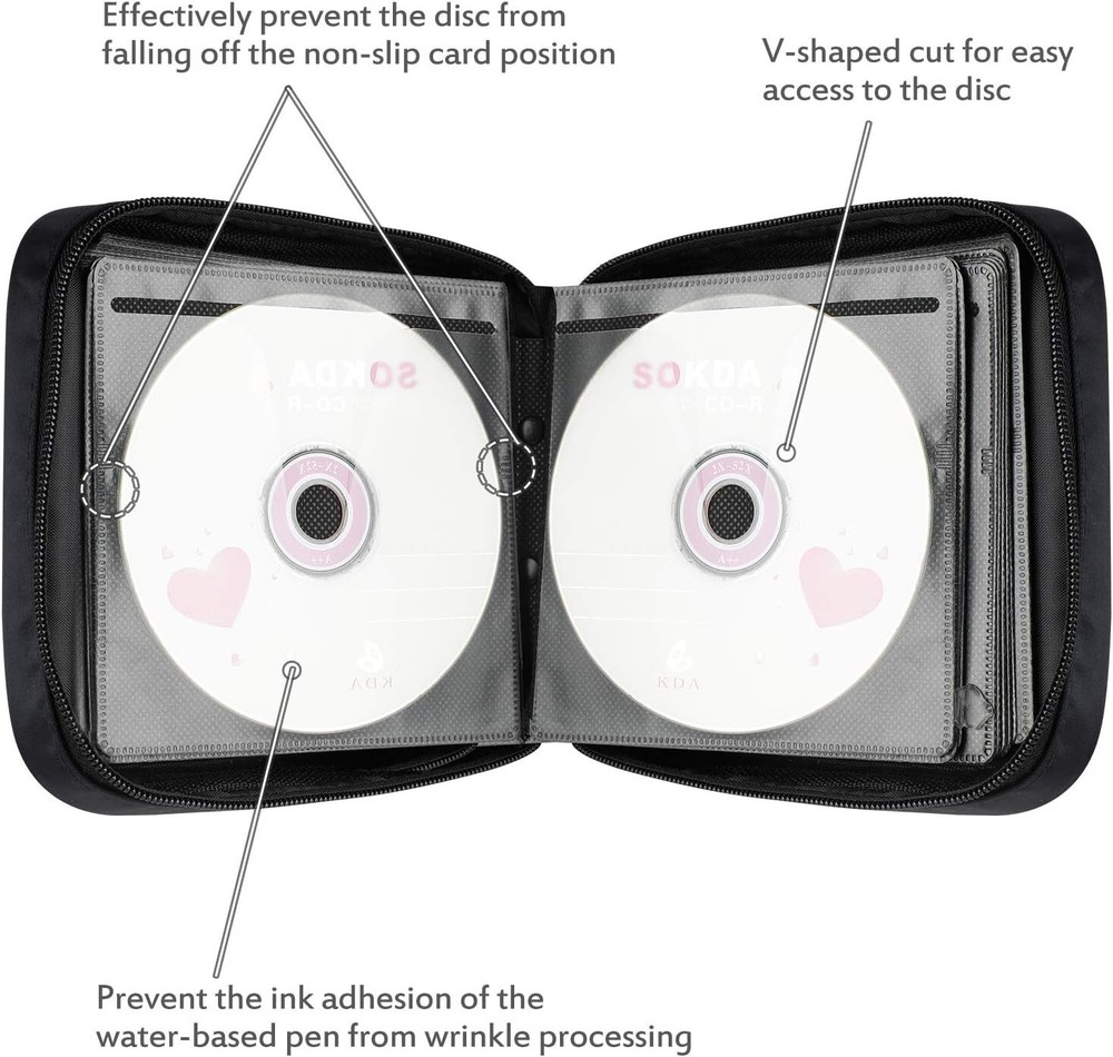 DVD Storage-CD Case 40 Capacity CD Storage Oxford CD/DVD Case (40Capacity,Black)