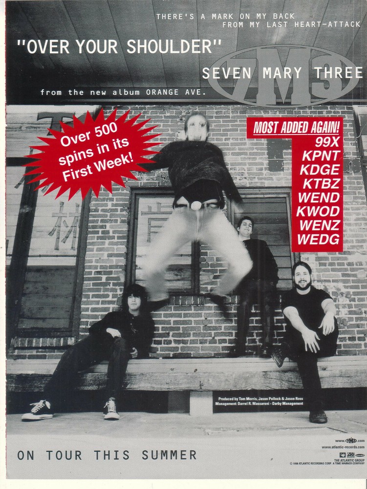Seven Mary Three 1998 Ad- Over Your Shoulder    Advertisement